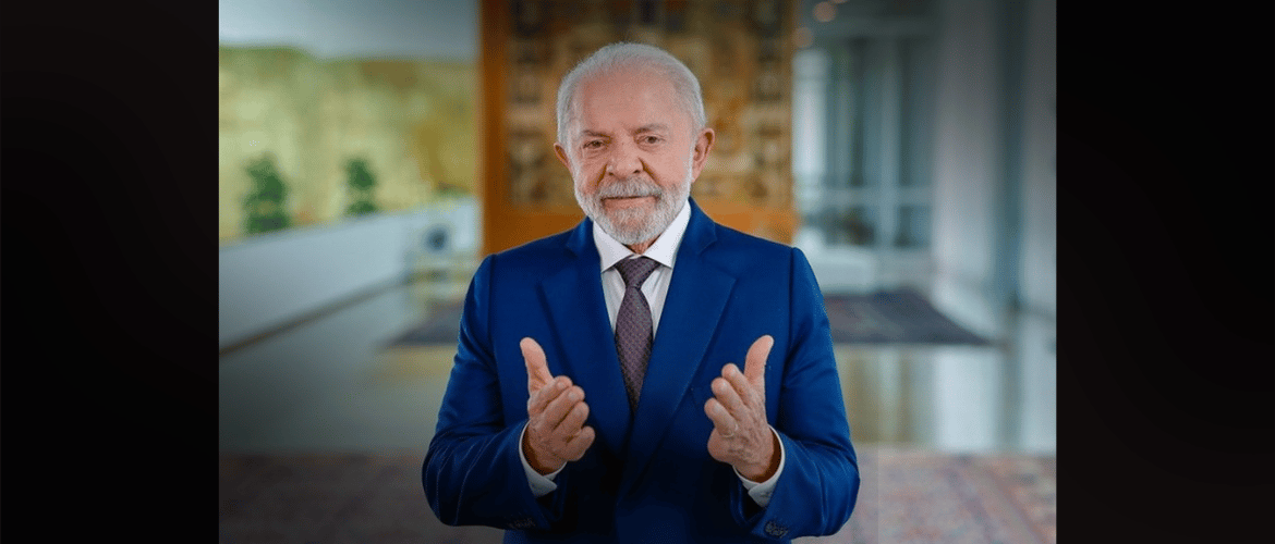 Presidente Lula durante pronunciamento sobre o Dia Internacional da Mulher.