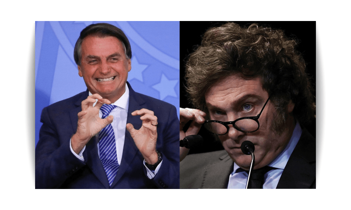 Bolsonaro quer receber Javier Milei durante prisão domiciliar