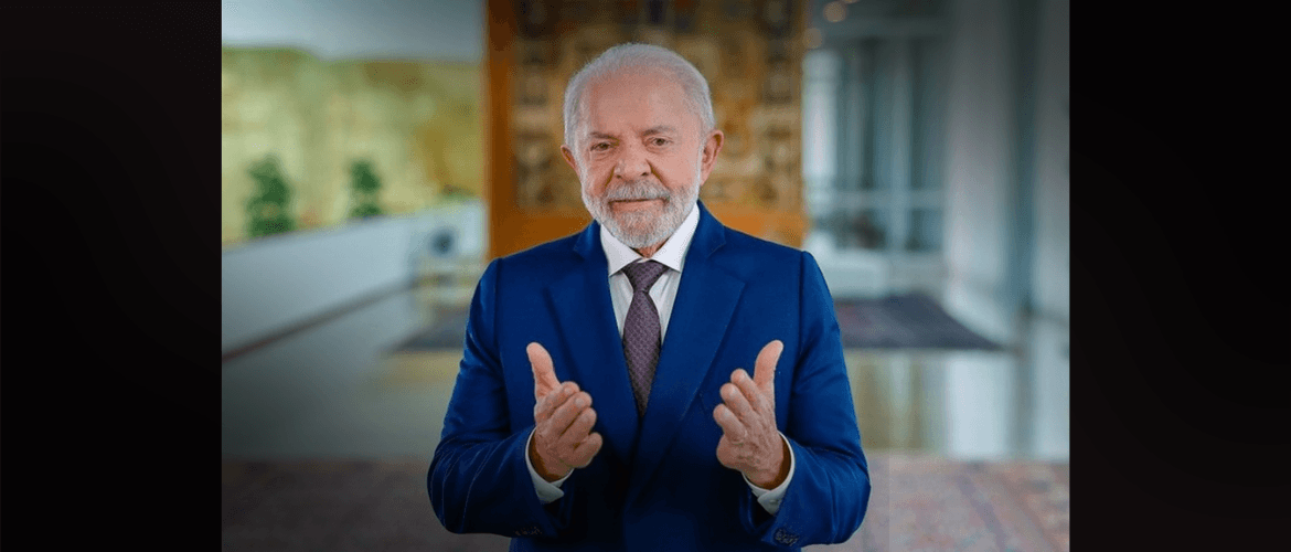 Presidente Lula durante pronunciamento sobre o Dia Internacional da Mulher.